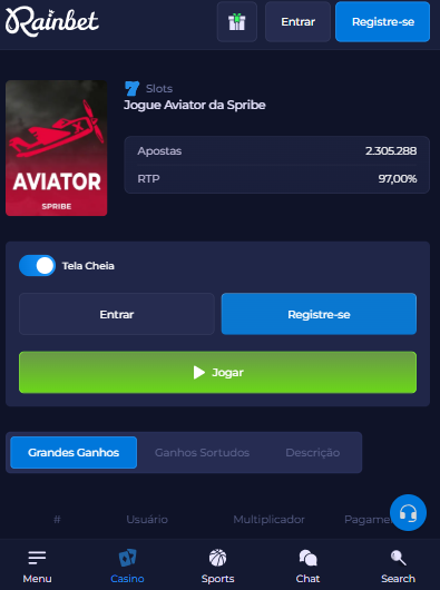 Aviator na Rainbet